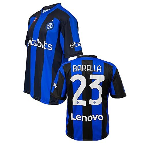 Inter Replica Maglia Home Kit 2022-2023, Barella, 3-4 Anni, Ebay Patch