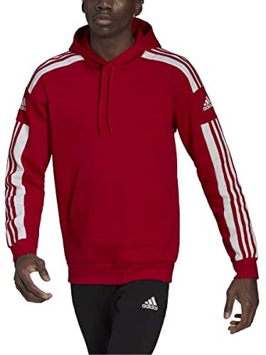 Adidas Squadra 21 Hooded Track Top, Felpa Sportiva con Cappuccio Uomo, Team Power Red/White, M