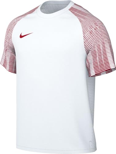 Nike M NK DF Academy JSY SS T-Shirt Uomo White/University Red/University Red Taglia XL