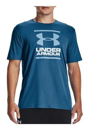 Under Armour UA GL Foundation SS T T-Shirt, Blu-Bianco, S Uomo