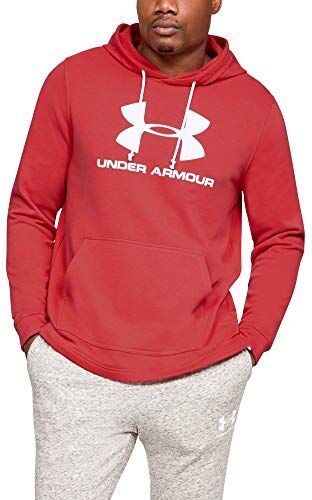 Under Armour Sportstyle Terry Logo Felpa, Uomo, Rosso, MD