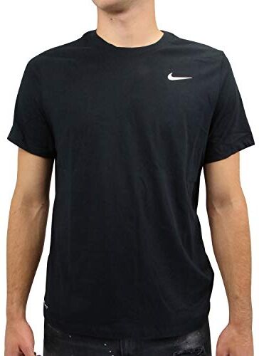 Nike M Nk Dry Tee Dfc Crew Solid T-Shirt, Uomo, Black/(White), M-T