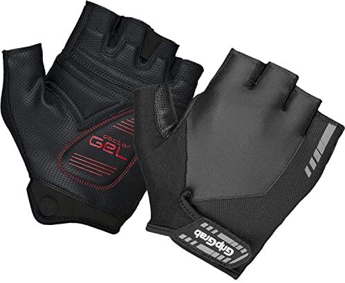 GripGrab Guanti da ciclismo estivi ProGel Imbottiti Antiscivolo a dita corte Confortevoli guanti mtb bici da corsa, nero, xs