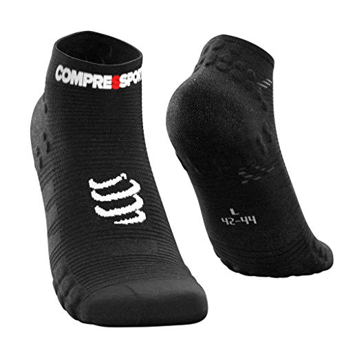 COMPRESSPORT PRO Racing Socks v3.0 Run Low, Calzini da Gara Unisex-Adult, Nero, 4