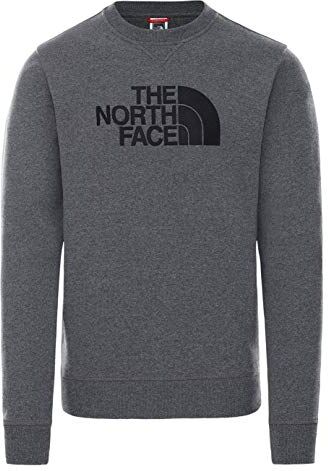 The North Face NF0A4SVRGVD M Drew Peak Crew Maglia Lunga Uomo Medium Grey Heather-Black Taglia XXL