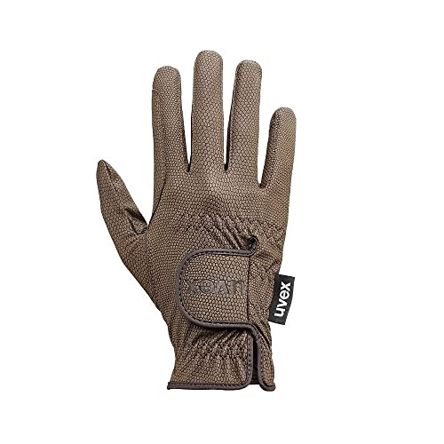 Uvex sportstyle, guanti da equitazione elasticizzati unisex, ottimo grip e robusti, compatibile con touchscreen, brown, 8