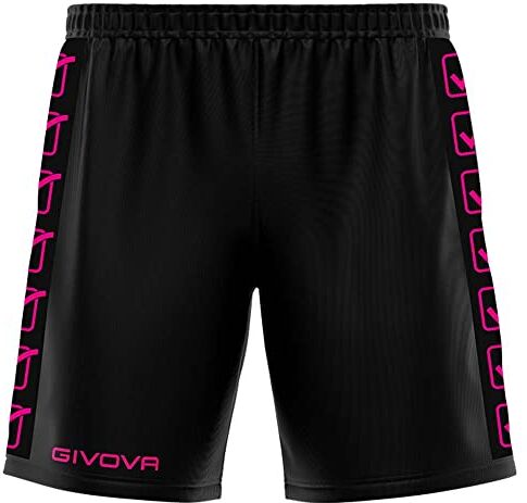 GIVOVA Pantaloncino Poly Band Nero/Fuxia Fluo