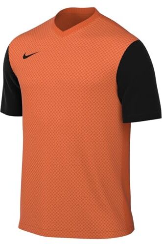 Nike M NK DF Tiempo Prem II JSY SS T-Shirt, Arancione di Sicurezza/Nero, L Uomo