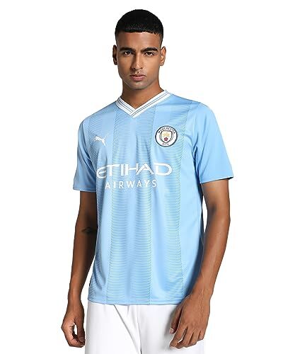 Puma MCFC 770438-01 Home Jersey Replica T-Shirt Unisex Adulto Blue XS