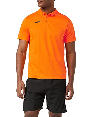 Joma Hobby, Maglietta a Maniche Corte Polo Uomo, Arancione Fluor (050), 2XS