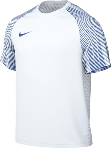 Nike M NK DF Academy JSY SS T-Shirt, Bianco/Blu Royal, XXL Uomo