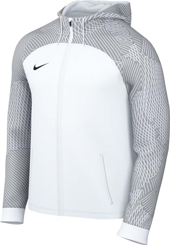 Nike Uomo Giacca Con Cappuccio M Nk Df Strk23 Hd Trk Jkt K, Bianco/Grigio Lupo/Bianco/Nero, , S