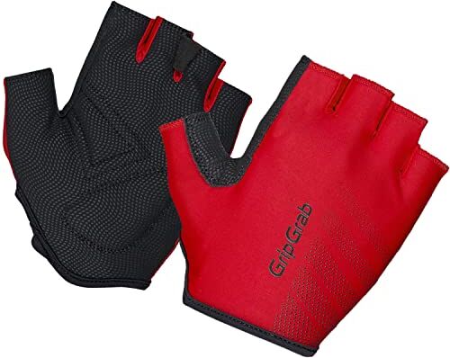 GripGrab Ride Entry-level Short Finger Padded Summer Cycling, Guanti Da Ciclismo Estivi Unisex Adulto, Rosso (Red), L