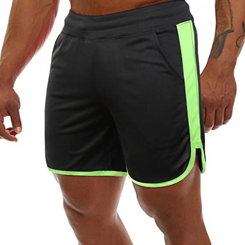 Genfien Pantaloncini Sportivi da Uomo Allenamento Fitness Shorts Jogging Pantaloncini Asciugatura Veloce Traspirante Leggero Sportivi Shorts