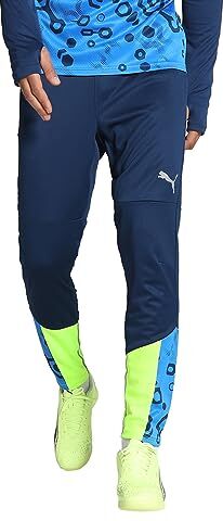 Puma Pantaloni da Allenamento Individualcup, Lavorati a Maglia Uomo, Persiano Blue-PRO Verde, M