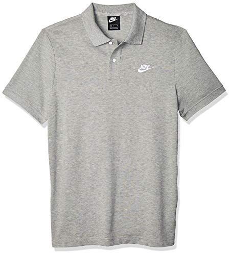 Nike Sportswear Matchup PQ, Polo Uomo, Dk Grey Heather/White, S