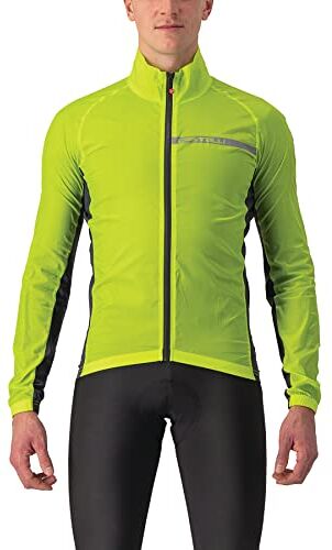 CASTELLI 4521511 SQUADRA STRETCH JACKET Giacca Uomo ELECTRIC LIME/DARK GRAY XS