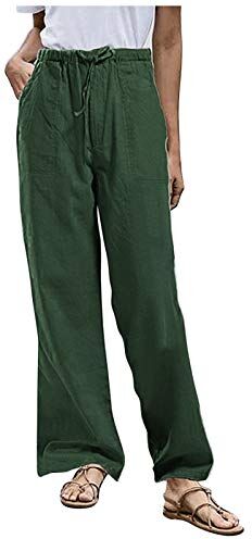 KEERADS Pantaloncini Boxe Adolescente Pantaloni Pocket Solid Casual pantaloni plus size Biancheria Tigness cotone donna pantaloni Leggings invernali caldi (Green #5, XXXL)