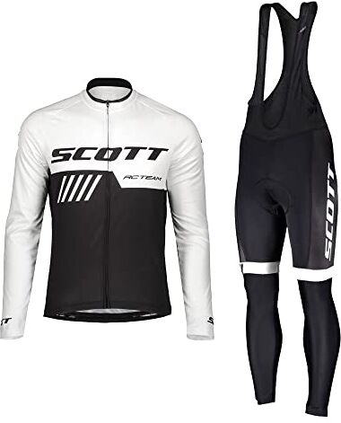 HOMTOL Abbigliamento Ciclismo Uomo invernale tuta ciclismo uomo invernale Lunga Tuta Ciclismo Giacca + Pantaloni Ciclismo Lunghi in Gel 3D per MTB Bici