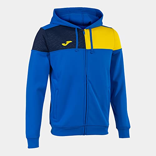 Joma Giacca con cappuccio uomo Crew V blu reale giallo blu navy