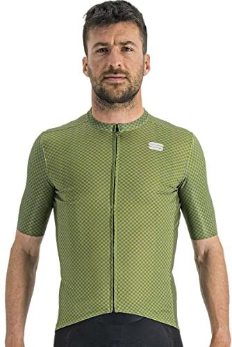 Sportful Checkmate Jersey, Maglia Lunga Uomo, Guacamole Blue Sea