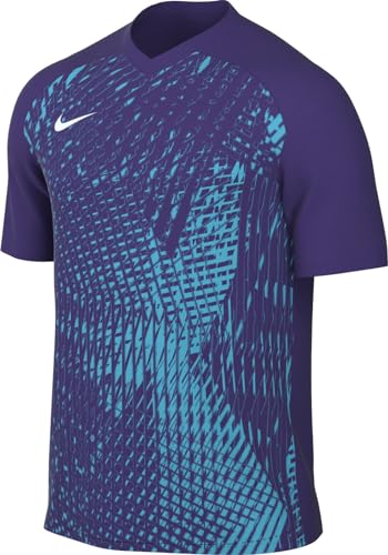 Nike Mens Short-Sleeve Soccer Jersey M Nk DF Prcsn VI JSY SS, Court Purple/Chlorine Blue/White, , 2XL