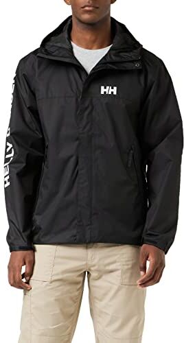 Helly Hansen Uomo Giacca Impermeabile Ervik, 2XL, Nero