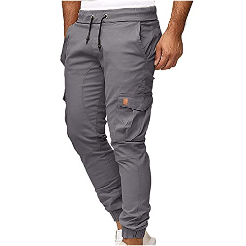 Generico 224 Pantaloni della Tuta Lunghi Joggers in Cotone Leggero per Uomo Pantaloni da Uomo Casual Sportivi Pantaloni da Jogging da Uomo Leggeri Ideali per Casa Palestra Corsa attività Sportiva Jogging