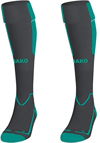 JAKO Calzettoni unisex Lazio, Unisex Adulto, Calzettoni, , antracite/turchese, 3 (35-38)