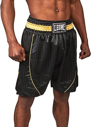 Leone , Premium Pantaloncino Boxe, Unisex – Adulto, Nero, XXL,