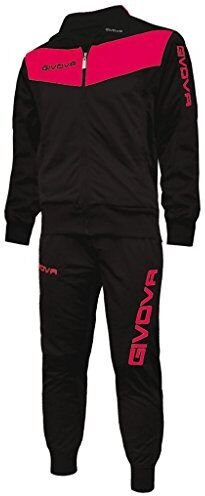 GIVOVA Visa, Tuta da Ginnastica Uomo, Multicolore (Nero/Fucsia), 3XL