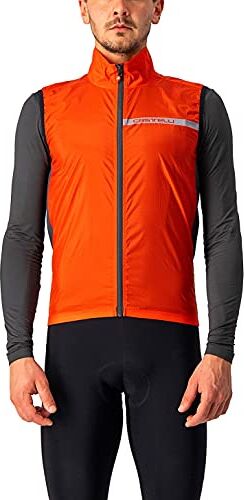 CASTELLI Squadra Stretch Vest Gilet Sportivo, Uomo, Rosso (Fiery Red/Dark Gray), M