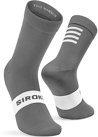 SIROKO Calze da Ciclismo S1 Grey Saas M-L Grigio argentato