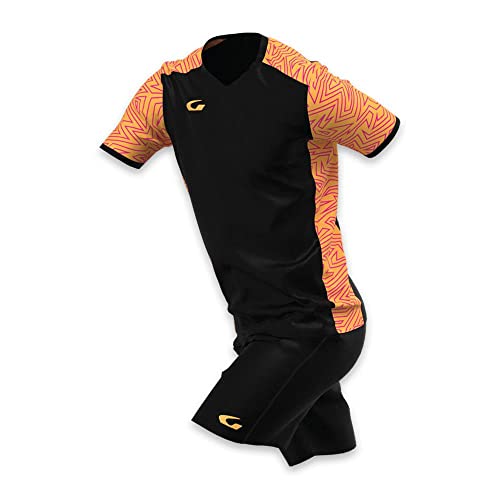 GEMS KIT LAOS Kit da calcio Unisex Adulto NERO/ARANCIO XS