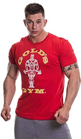 Gold's Gym Goldsgym Muscle Joe, Maglietta sportiva da uomo a maniche corte Muscle Joe Unisex adulto, Rosso, Extra Large