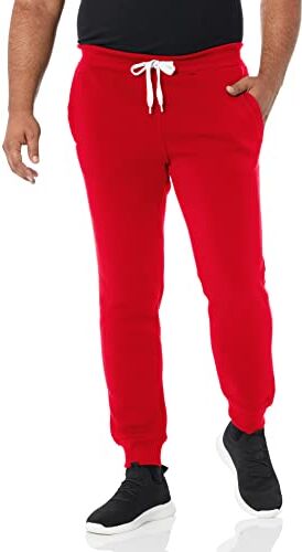 Southpole 1570 Basic Active Fleece Jogger Pantaloni della Tuta Pile da Uomo, Rosso (A), M