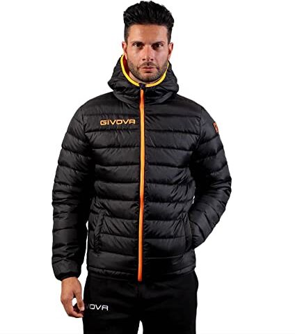 GIVOVA GIUBBOTTO OLANDA NERO/ARANCIO FLUO Tg. 4XS