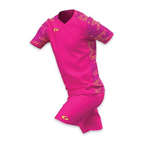 GEMS KIT LAOS Kit da calcio Unisex Adulto FUCSIA/GIALLO FLUO XS