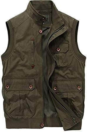 GAOHONGMEI Uomo Multi Tasche Veste Leggero Gilet Da Pesca Da Viaggio All'Aperto Leggero Gilet Traspirante Fotografia Giacche Senza Maniche coffee-M