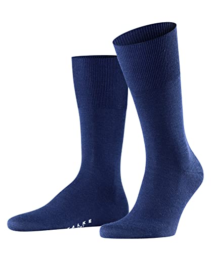 Falke Airport M SO lana cotone tinta unita 1 paio, Calzini Uomo, Blu (Royal Blue 6000), 39-40