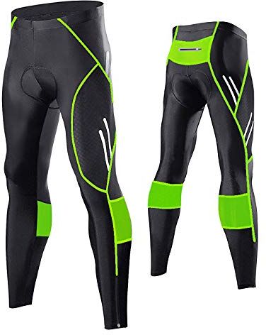 MEETWEE Ciclismo Lunghi Pantaloni Uomo, 3D Gel Imbottito Traspirante Compression Mutande MTB Pantaloni da Bike Biciclette Bici