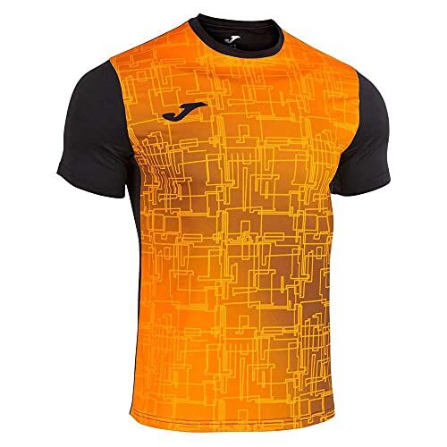 Joma Elite Viii, Camiseta Hombre, Negro-naranja, L