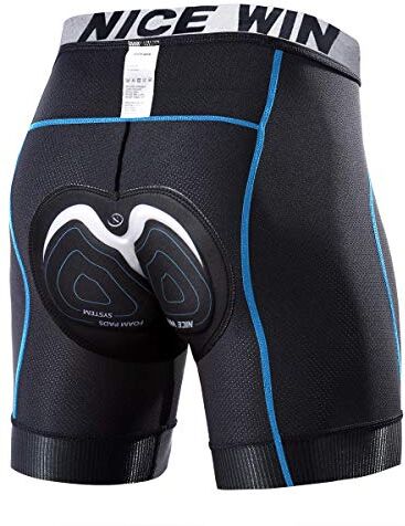 NICEWIN Pantaloncini Ciclismo Uomo 3D Gel Imbottitie Pantaloni Corti da Bicicletta da Uomo Traspiranti Antiscivolo Antiurto Intimo Mutande