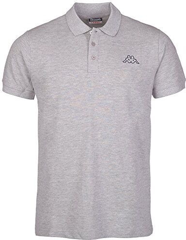 Kappa Peleot, Maglietta a Maniche Corte Polo, Grigio (Dark Ash), S