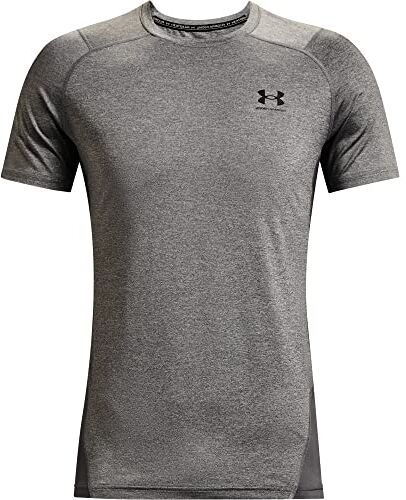 Under Armour Ua Hg Armour Fitted Ss T-shirt, Carbon Heather, XXL Uomo