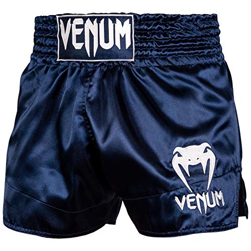 VENUM Classico, Pantaloncini Muay Thai Unisex Adulto, Blu/Bianco., S