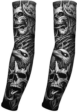 Xinqiao Unisex Tatuaggio Temporaneo Stretch Braccio di Raffreddamento Maniche UV Protezione Sole Copertura Braccio (# 11 Multi-colore)