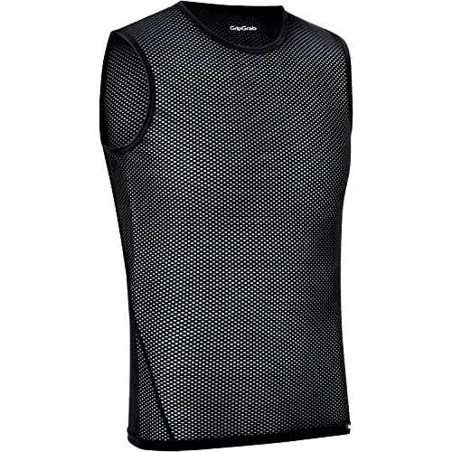 GripGrab Termica Ciclismo Senza Maniche Base Layer Anti-odore Leggero Intima Da Bicicletta Ab, Maglia Unisex Adulto, 1 X Nero, S