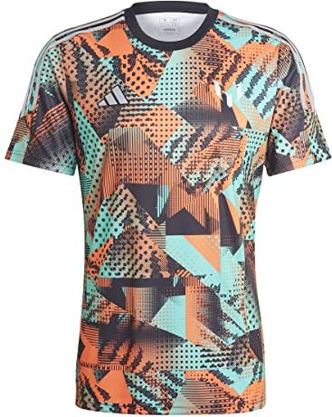 Adidas Messi P TR JSY, T-Shirt Uomo, Black/Mint Rush