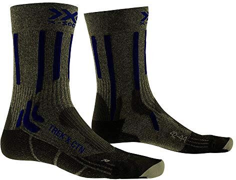 X-Socks Trek X Cotton, Calzini da Escursionismo Unisex-Adulto, Forest Green/Midnight Blue, 35-38